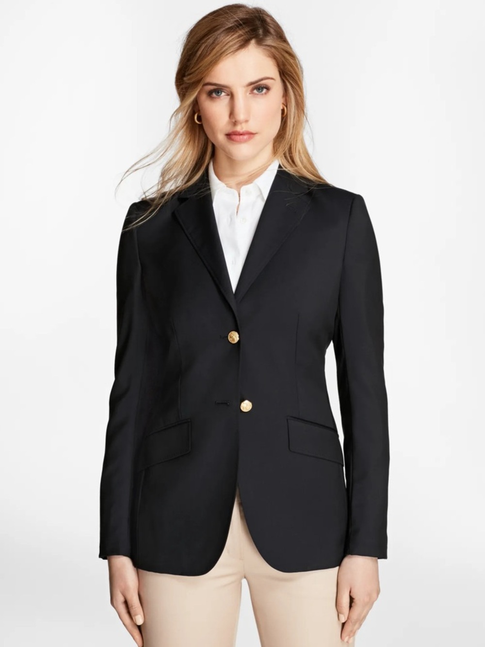 Brooks Brothers Loro Piana Wool Two-Button Wool Blazer